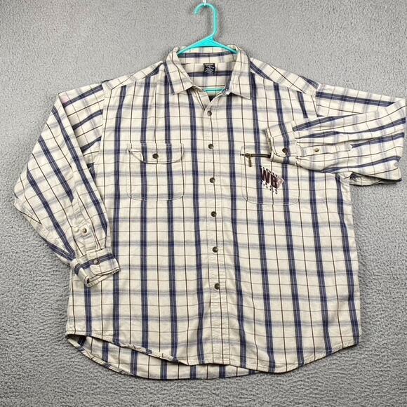 Warner Bros Studio Store Button Shirt Men's 2XL Plaid Causal Preppy Outdoors - Picture 1 of 10